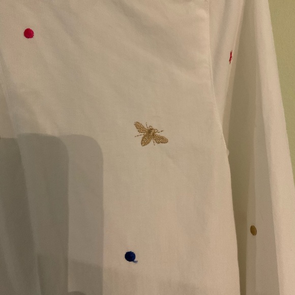 Joules Tailored Shirt with Embroidered Stars Bees, and Polka Dots. - Picture 5 of 5